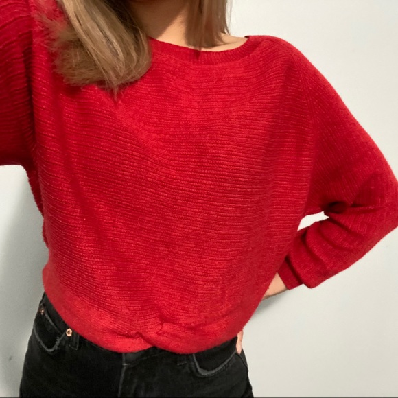 monk & lou Sweaters - Red Lightweight Sweater